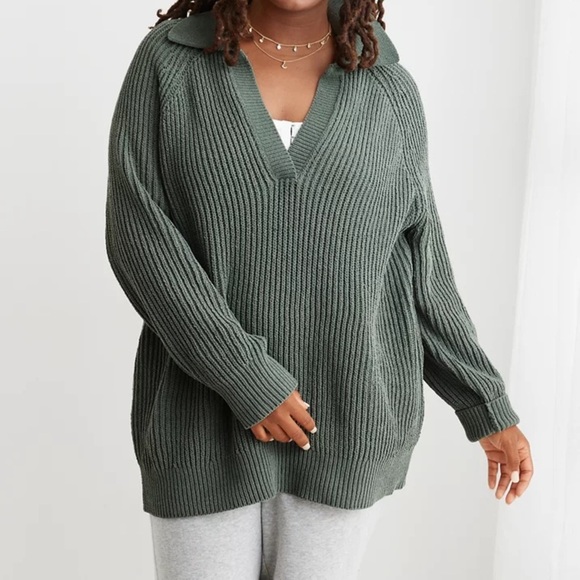 aerie Sweaters - Aerie Sugar Rush Chenille Sweater Royal Palm Green